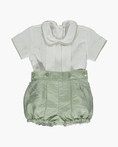 Mint silk baby boy ceremony set - Henry