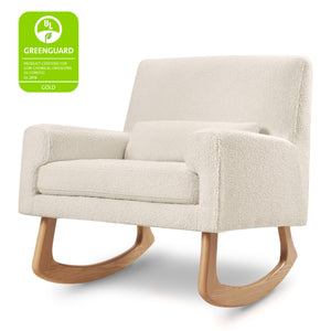 Sleepytime Rocker in Ivory Boucle with Light Legs
