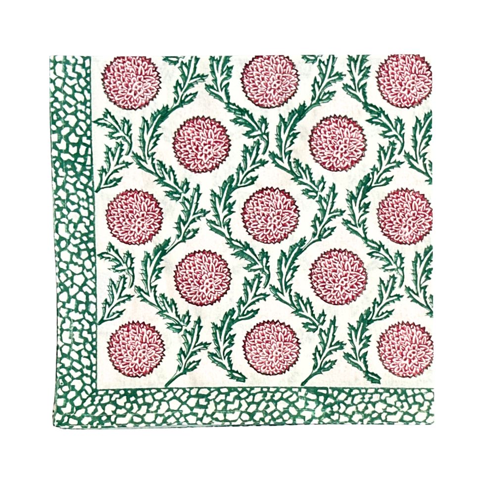 Holiday Flower and Vine Napkins, Set of 4