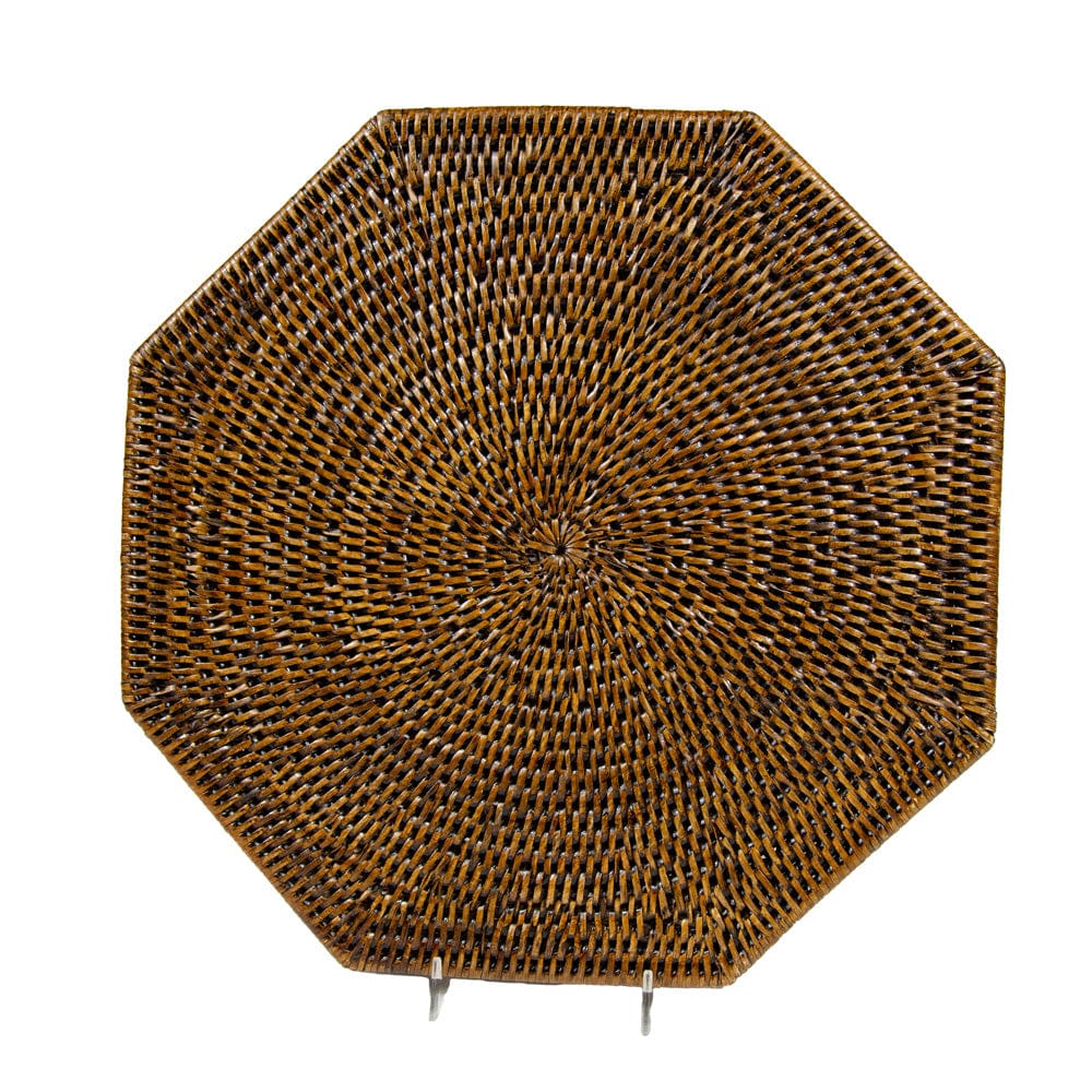 Rattan Octagonal Placemat in Natural | Over The Moon