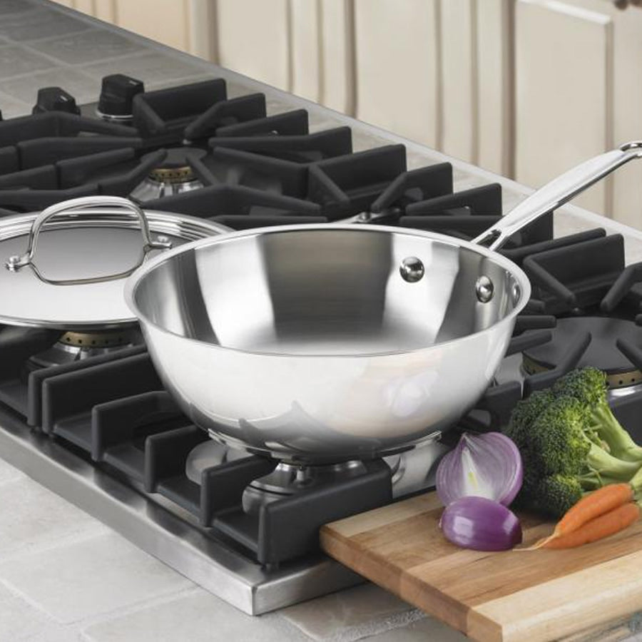 Chef's Classic® Stainless 3 Quart Chef's Pan with Cover in Stainless Steel