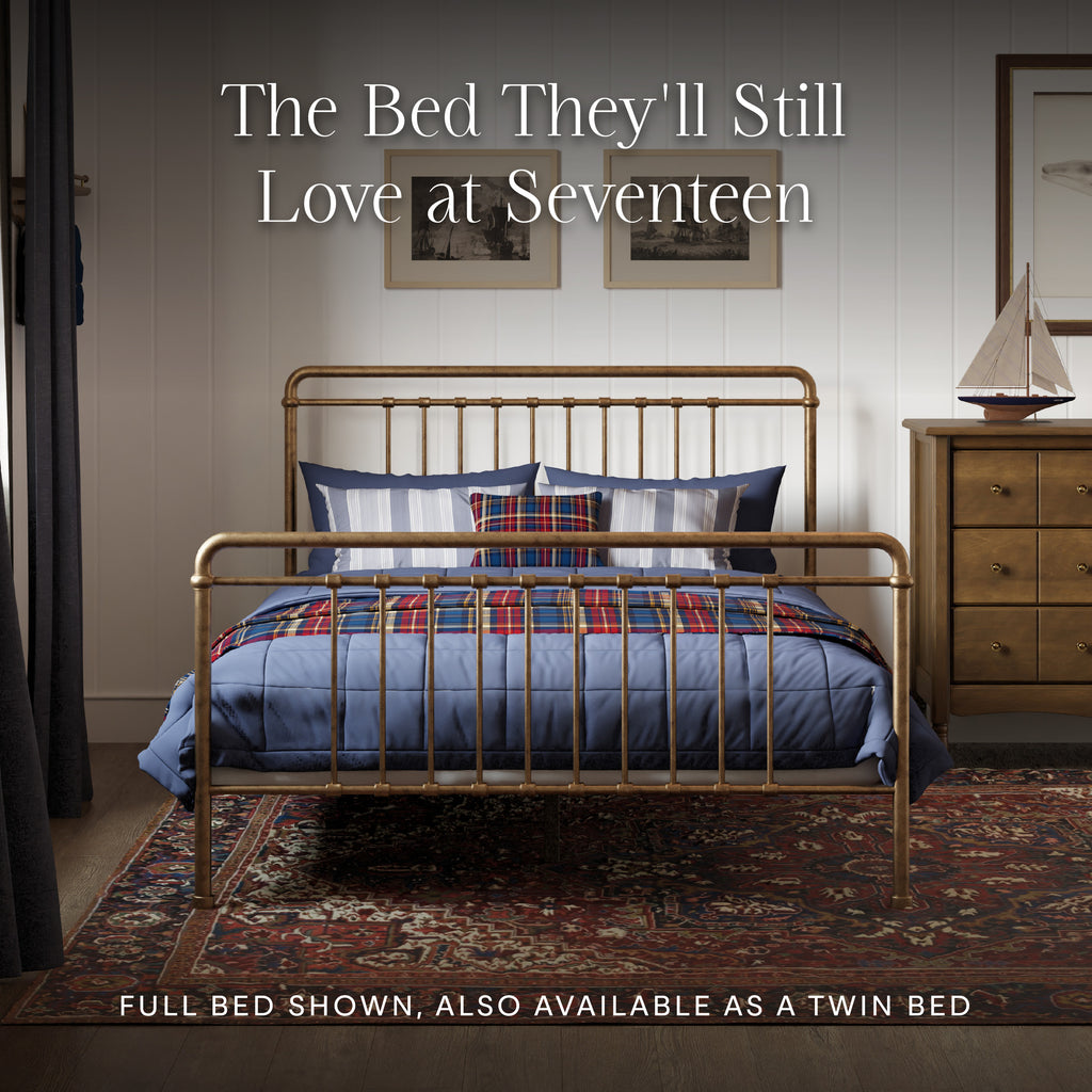 Winston Full Bed in Vintage Gold