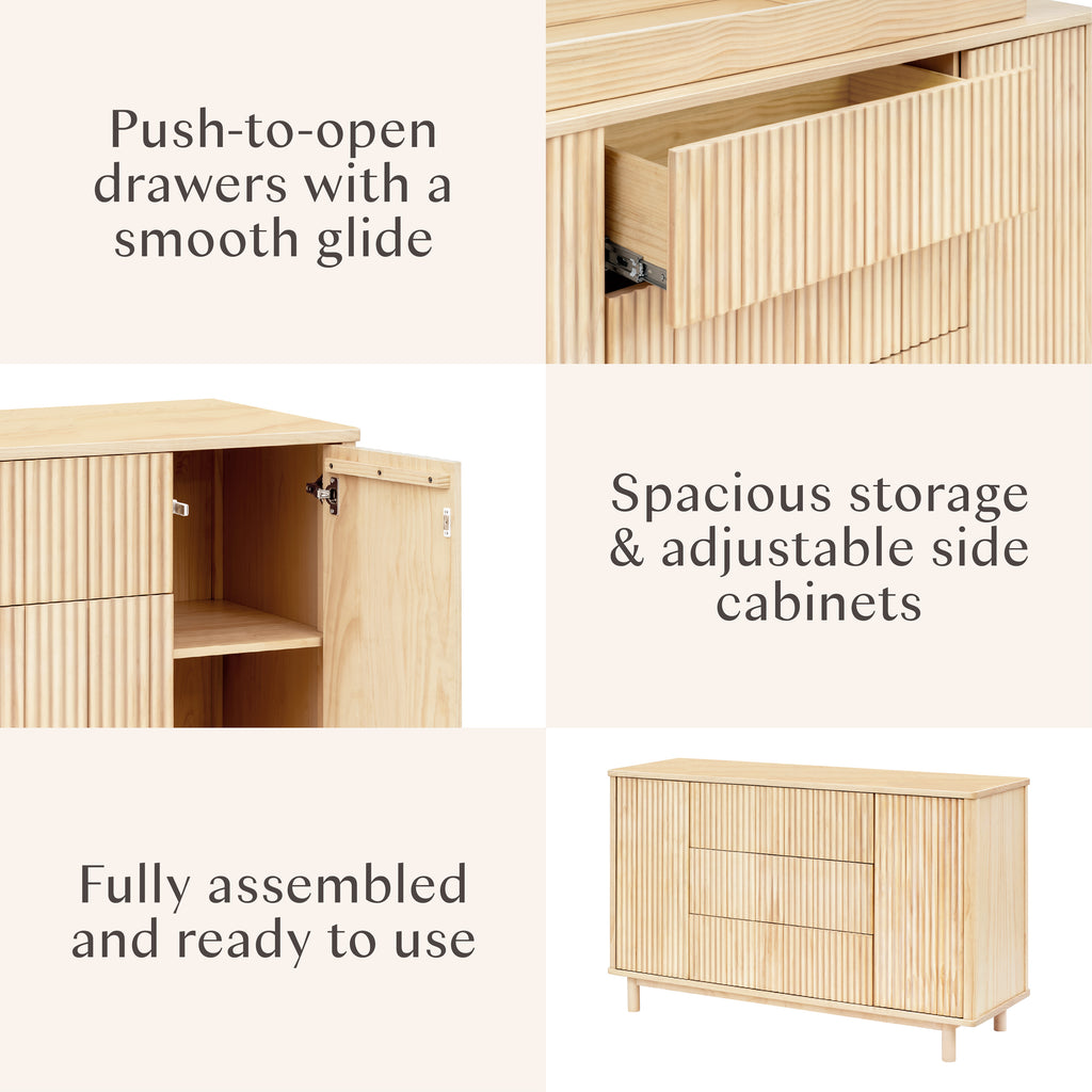 Pogo Tambour Assembled Dresser in Blonde