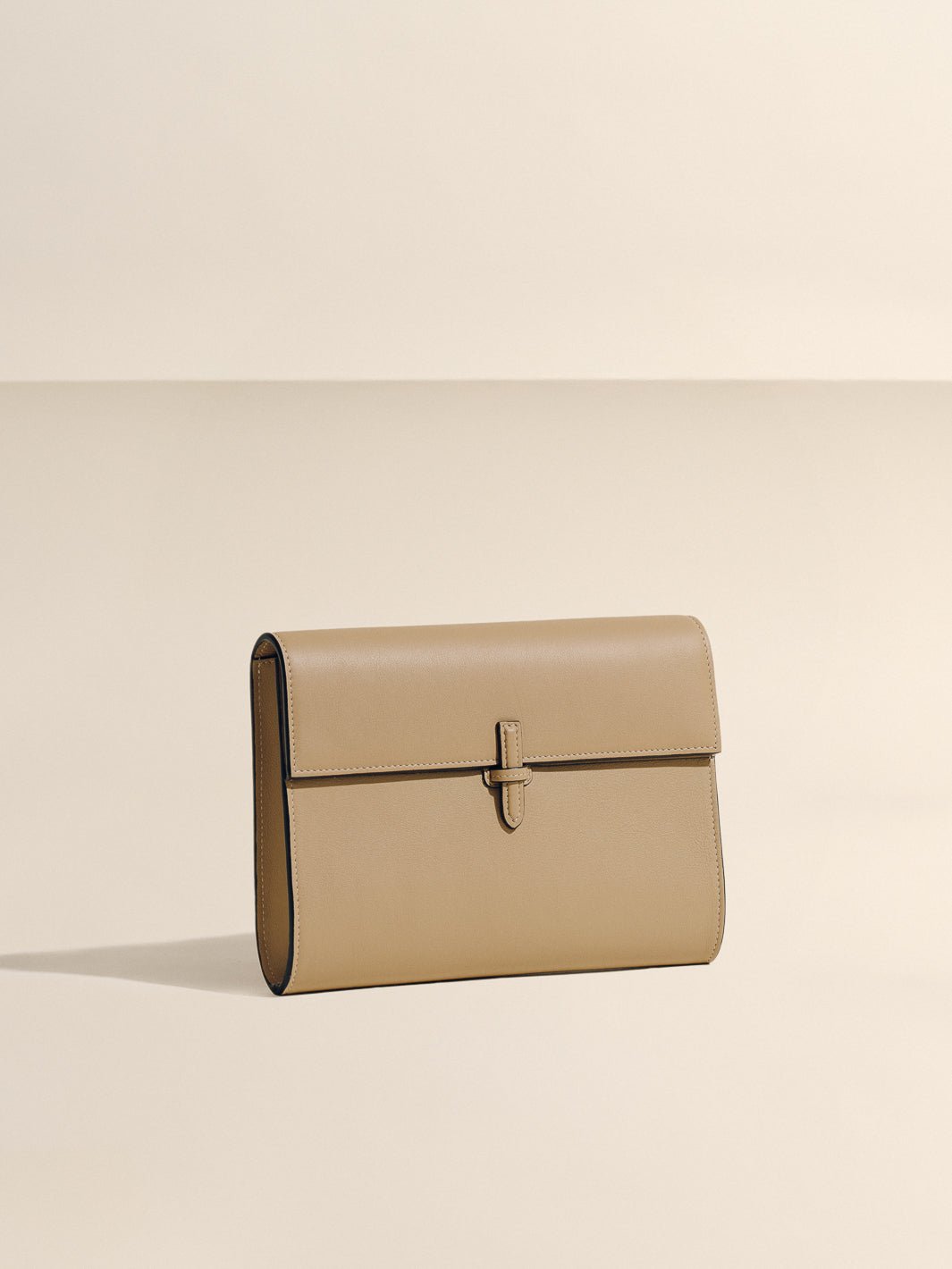 The Large Soft Clutch in Nappa Burgundy