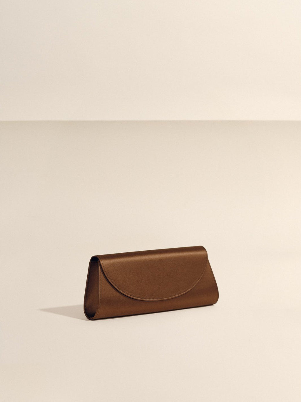 The Opera Clutch in Dark Brown Satin by Hunting Season