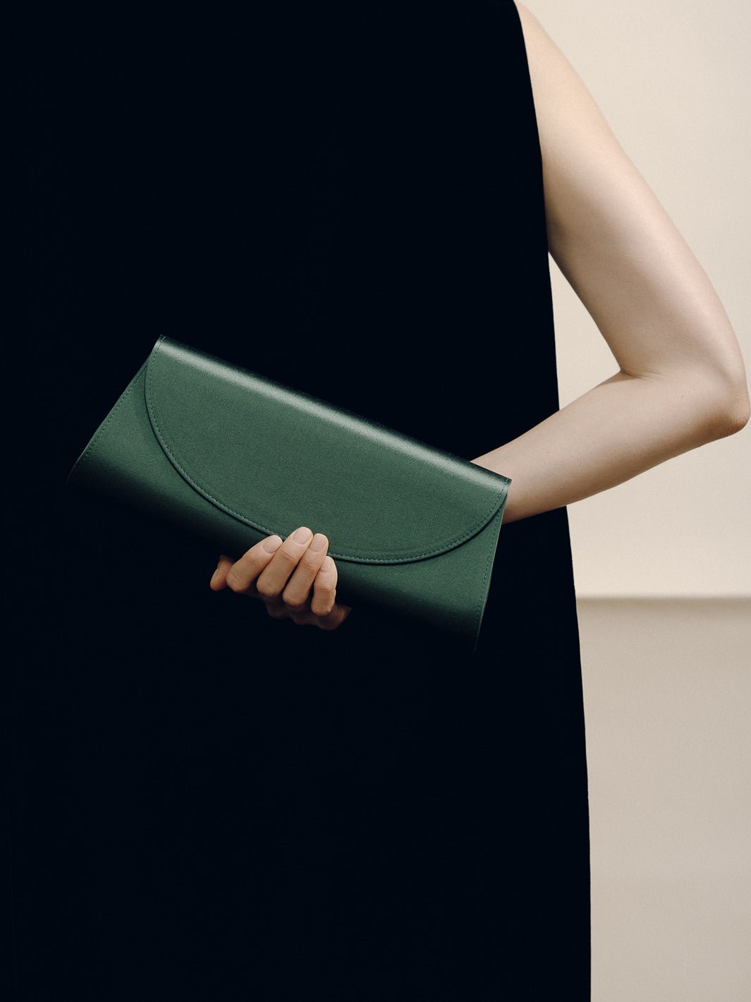 The Opera Clutch in Emerald Satin by Hunting Season