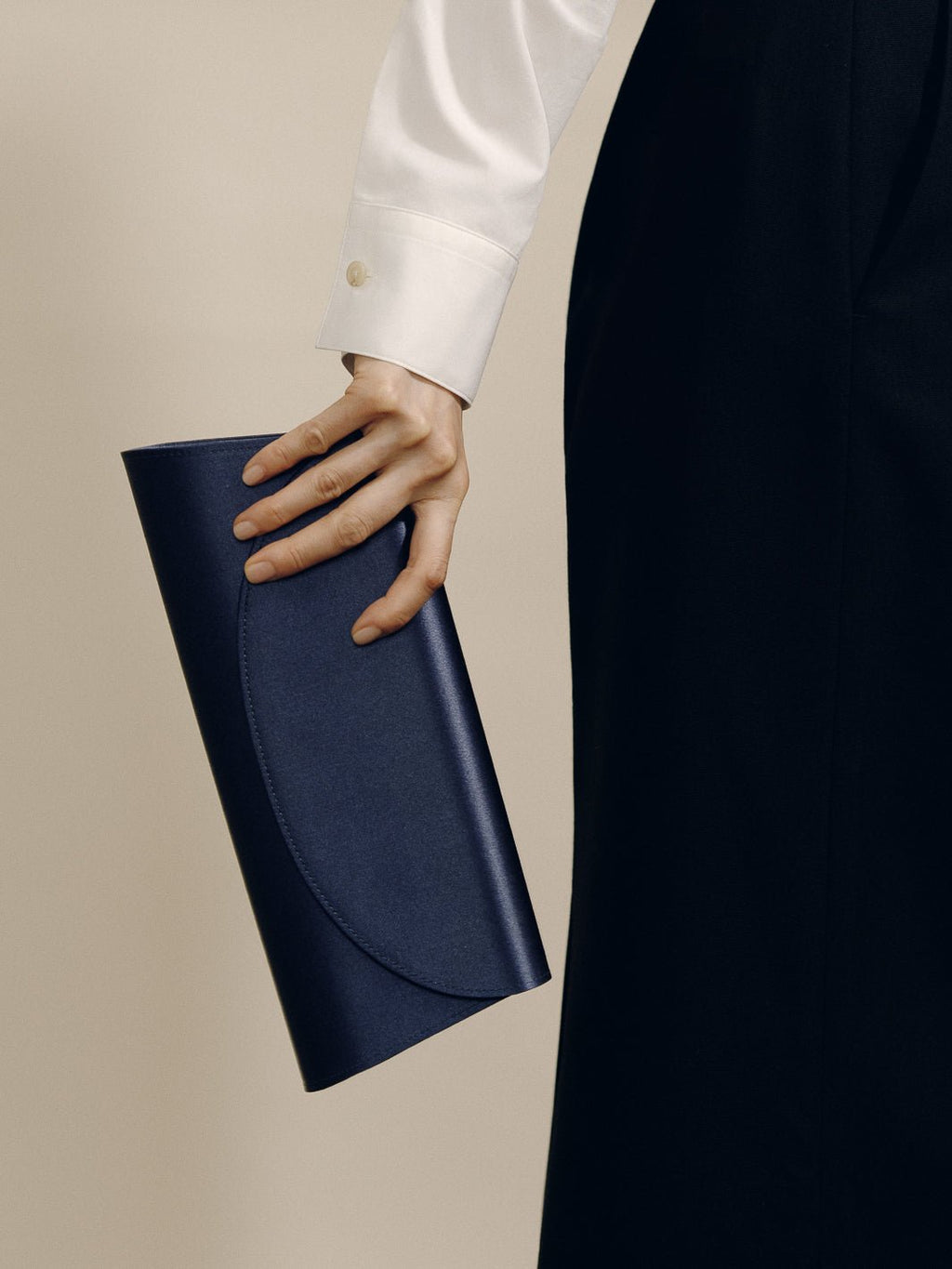 The Opera Clutch in Navy Satin by Hunting Season
