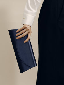 The Opera Clutch in Navy Satin by Hunting Season