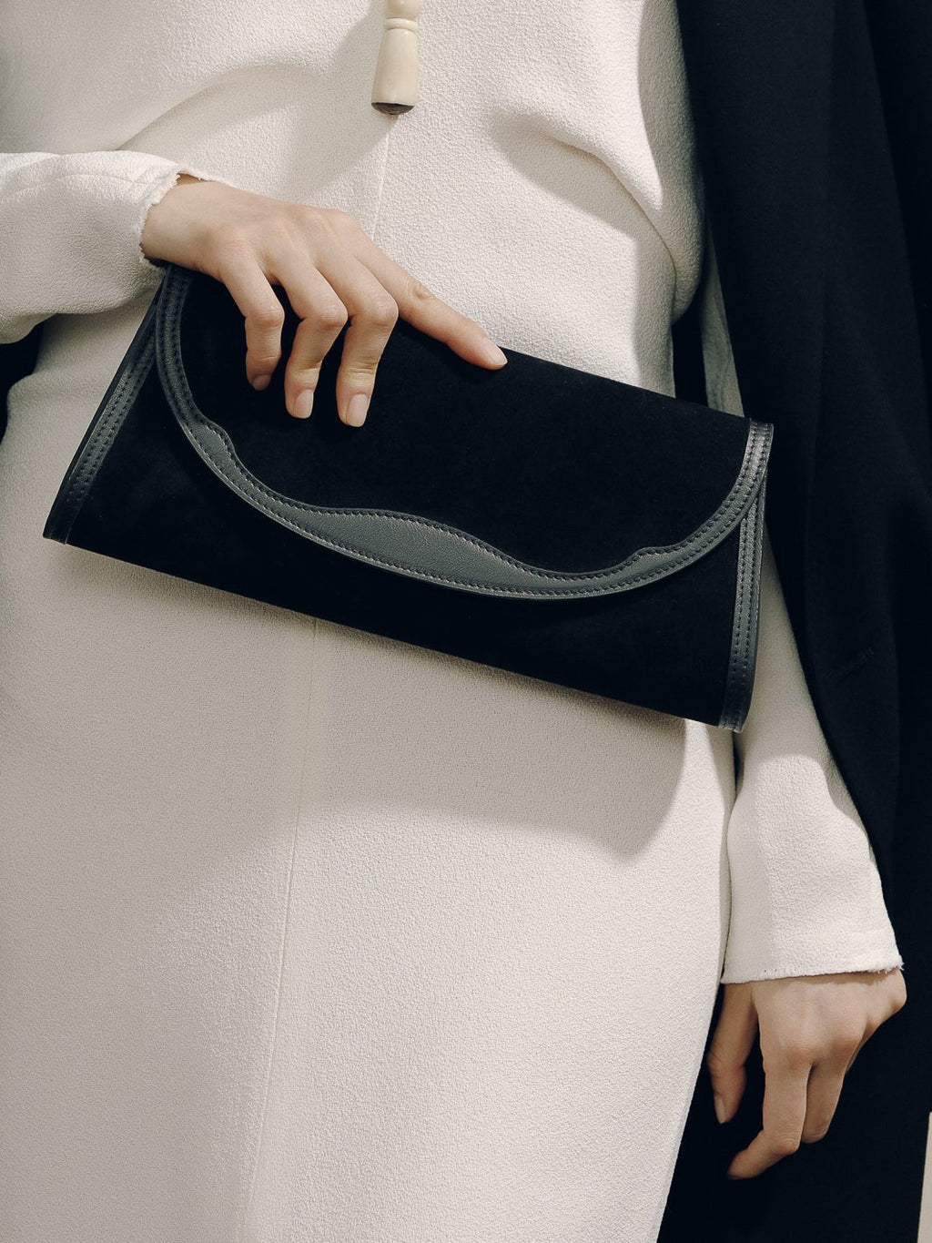 The Opera Clutch in Black with Western Trim