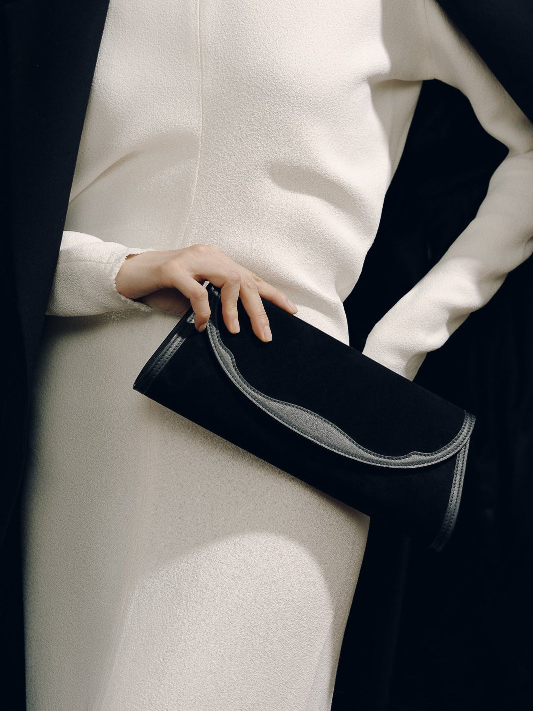 The Opera Clutch in Black with Western Trim
