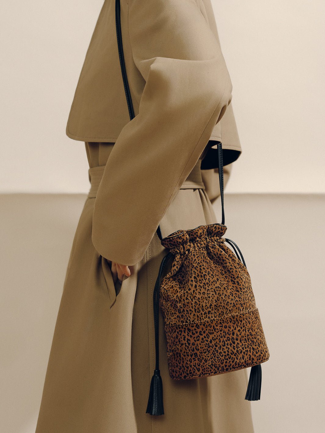 The Sac in Suede Animal Print