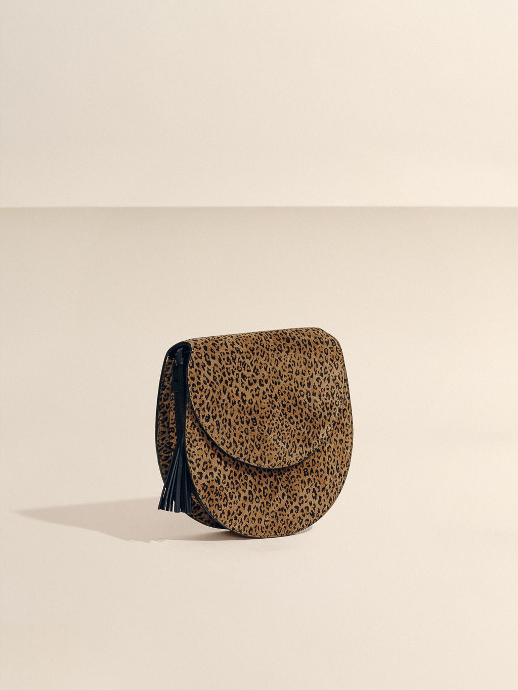 The Small Saddle in Suede in Animal Print by Hunting Season