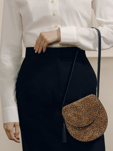 The Small Saddle in Suede in Animal Print by Hunting Season