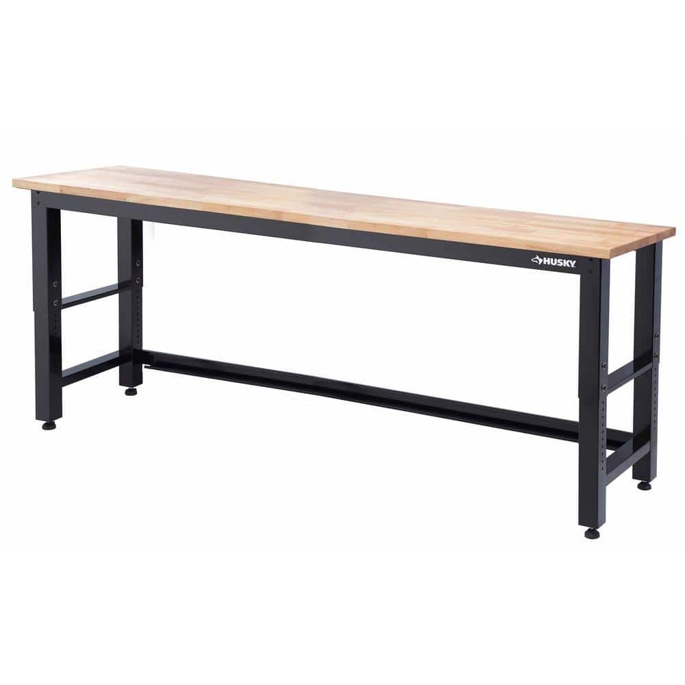 Adjustable Height Black Workbench