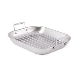 D3 Stainless 3-Ply Bonded Cookware, Large Flared Roaster