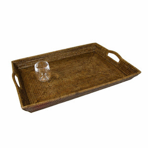 Rattan Extra Large Rectangle Tray in Natural