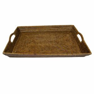 Rattan Extra Large Rectangle Tray in Natural