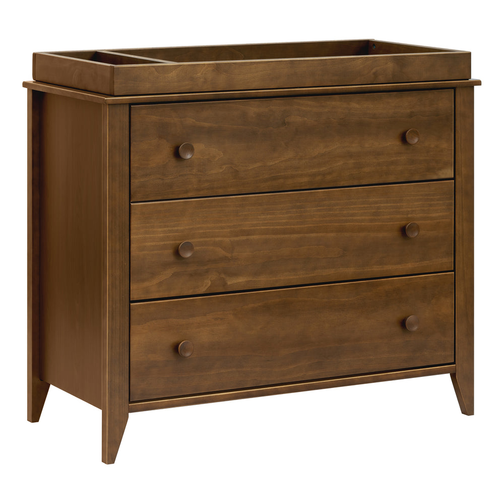 Sprout 3-Drawer Compact Changer Dresser with Removable Changing Tray (42") in Natural Walnut