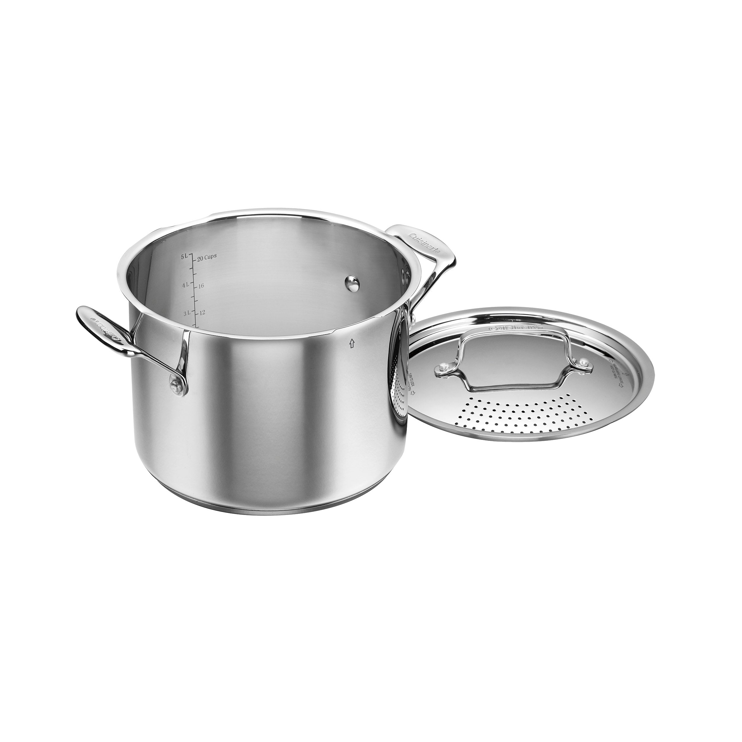 Chef's Classic® 6 Quart Stockpot with Straining Cover in Stainless Steel