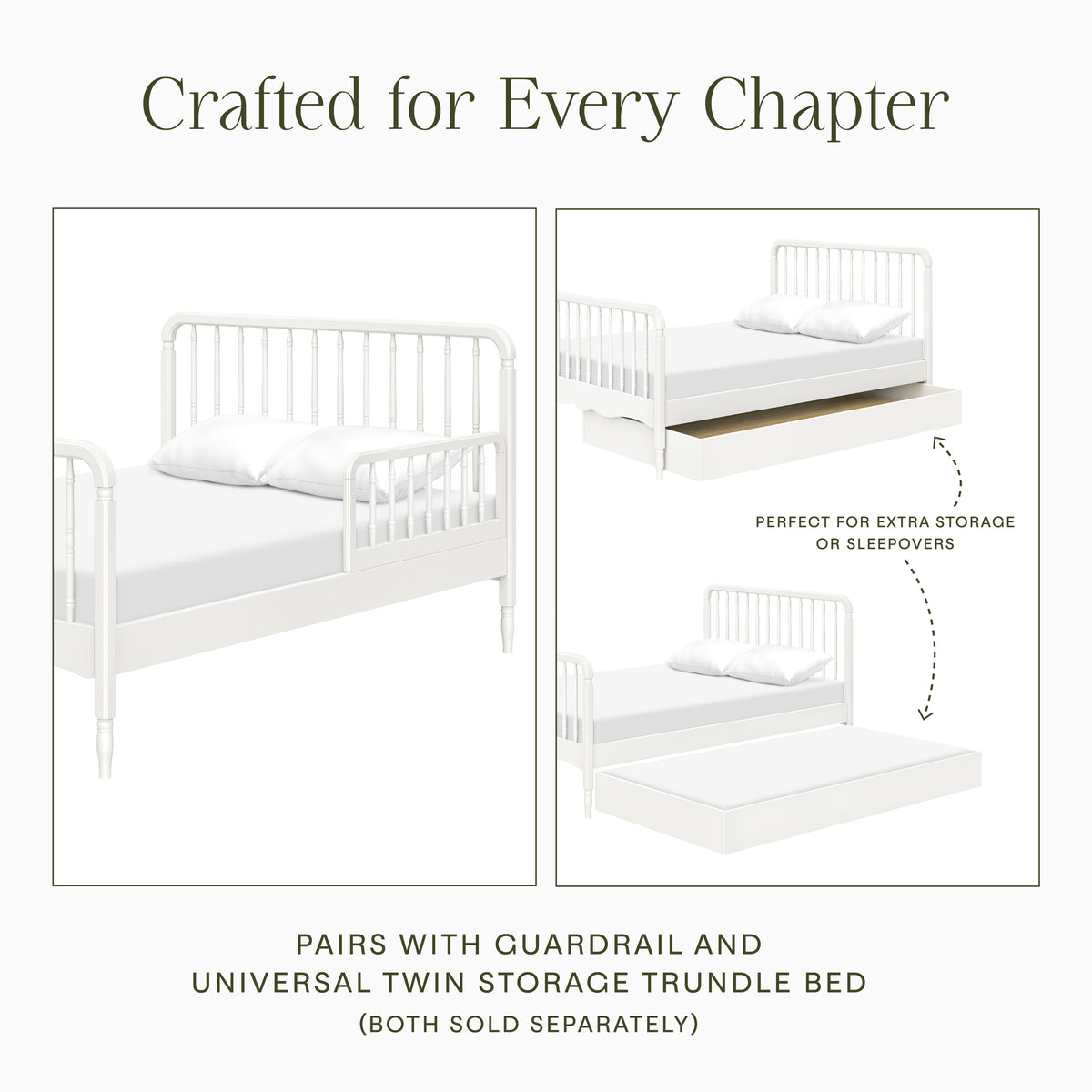 Liberty Spindle Full Bed in Warm White