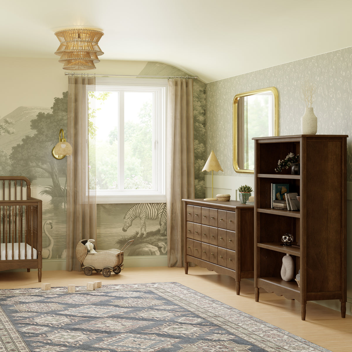 Liberty Assembled Bookcase in Natural Walnut