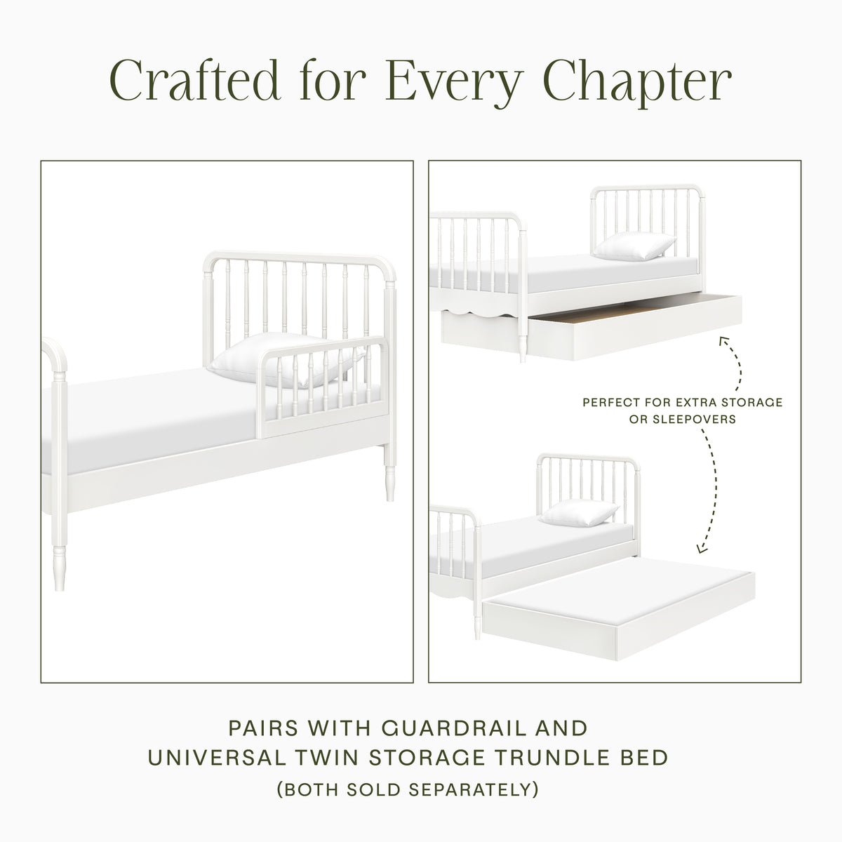 Liberty Spindle Twin Bed in Warm White