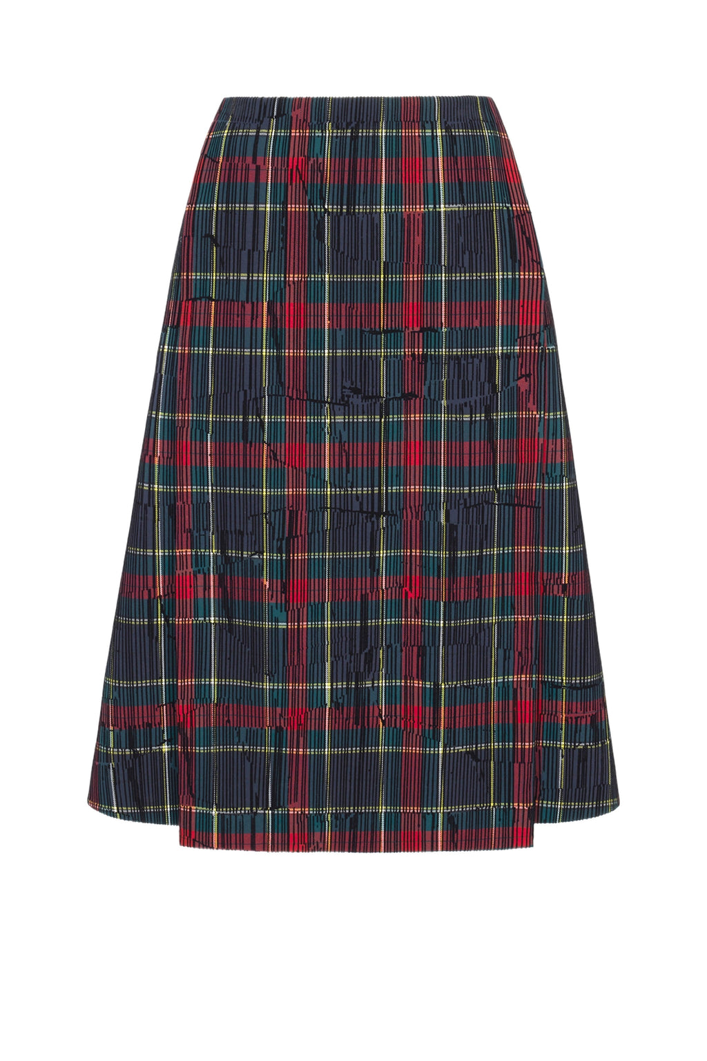 Ifsa Skirt in Red & Green Flocked Check