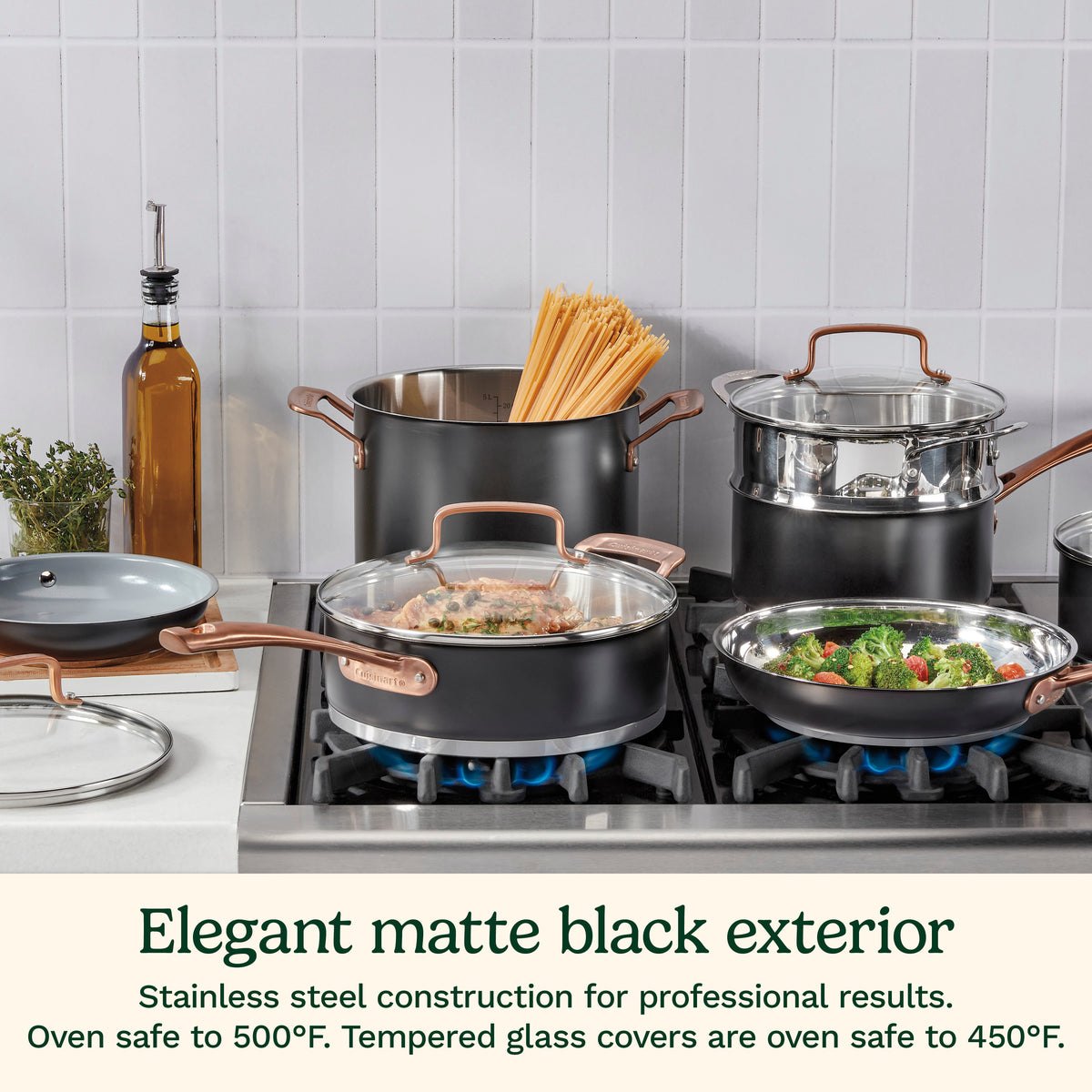11-Piece Matte Black Elegance Set in Black