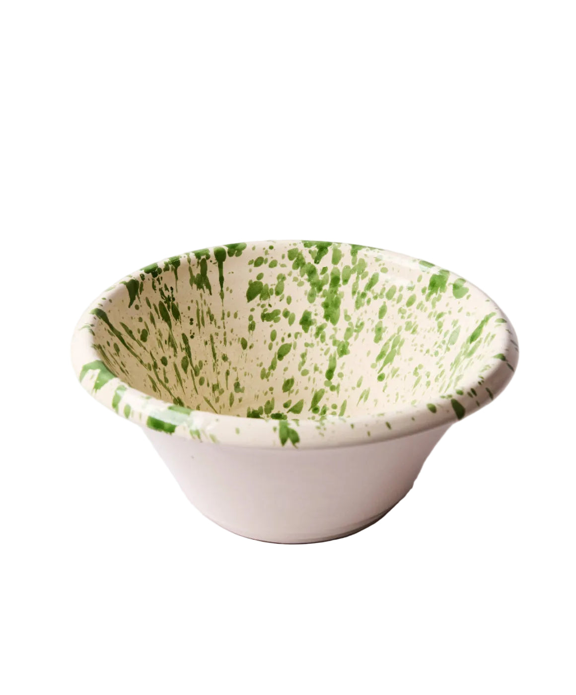 Montegranaro Green & White Large Splatterware Basin