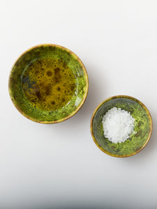 Moss Terracotta Oil & Salt Dish Set