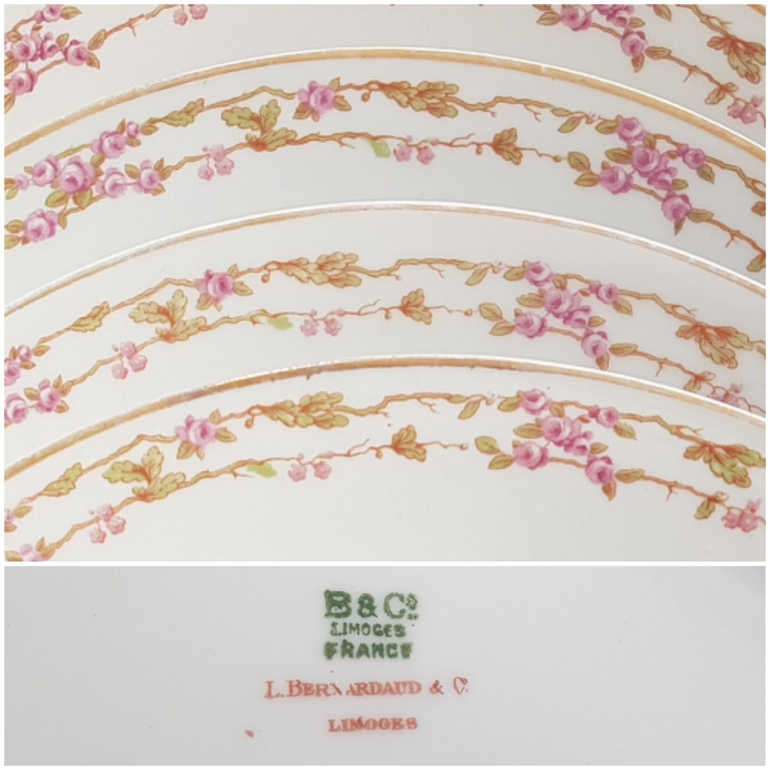 Bernardaud Limoges, Dinner Plates, 9.5 Inch, Set of 4