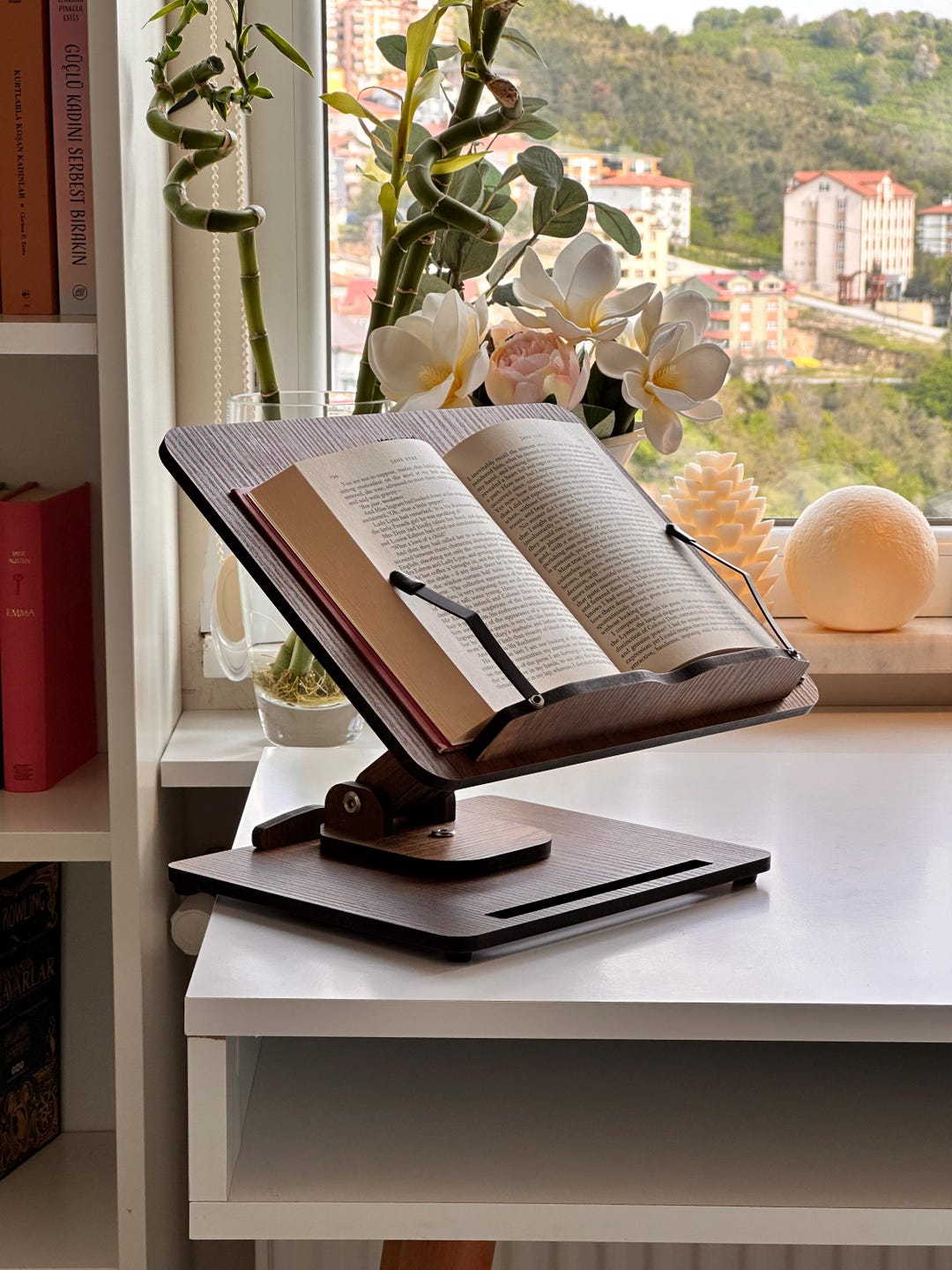 Adjustable Wooden Book Stand & Laptop Stand