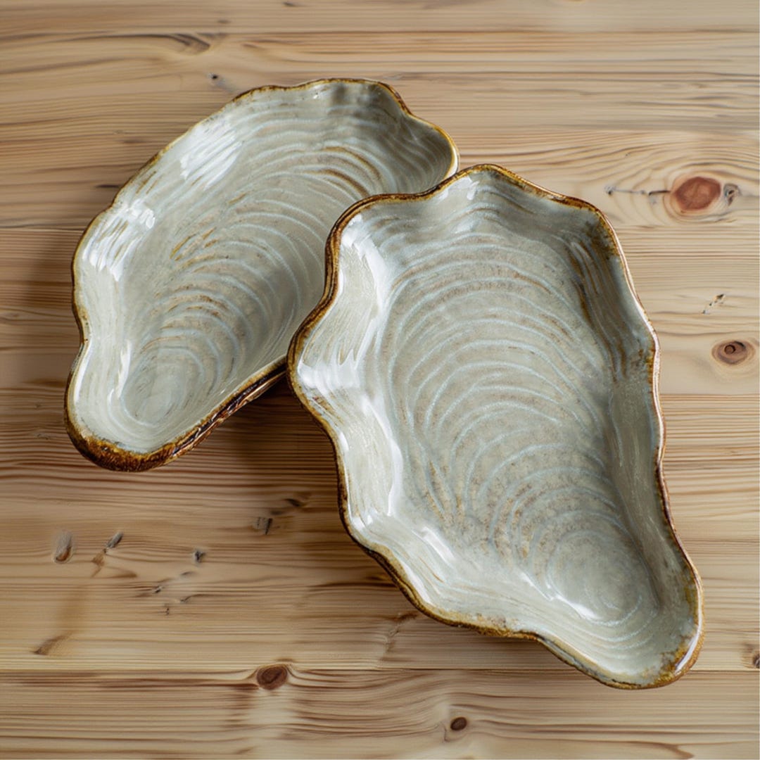 Ceramic Oyster Serving Plate