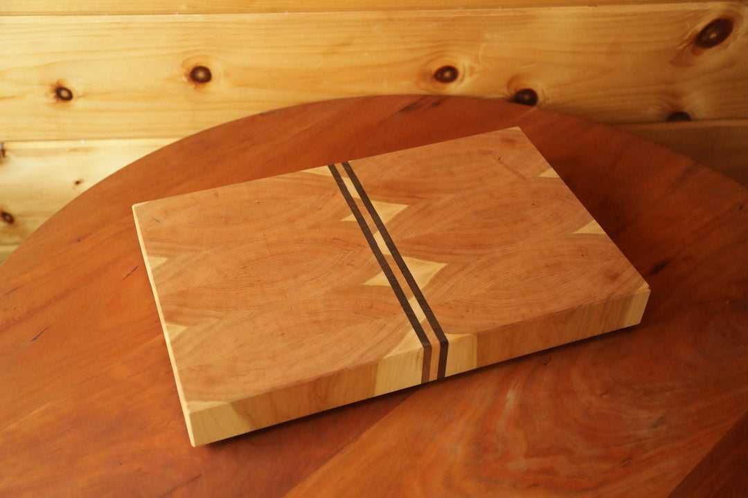Cherry and Walnut End Grain Cutting Board
