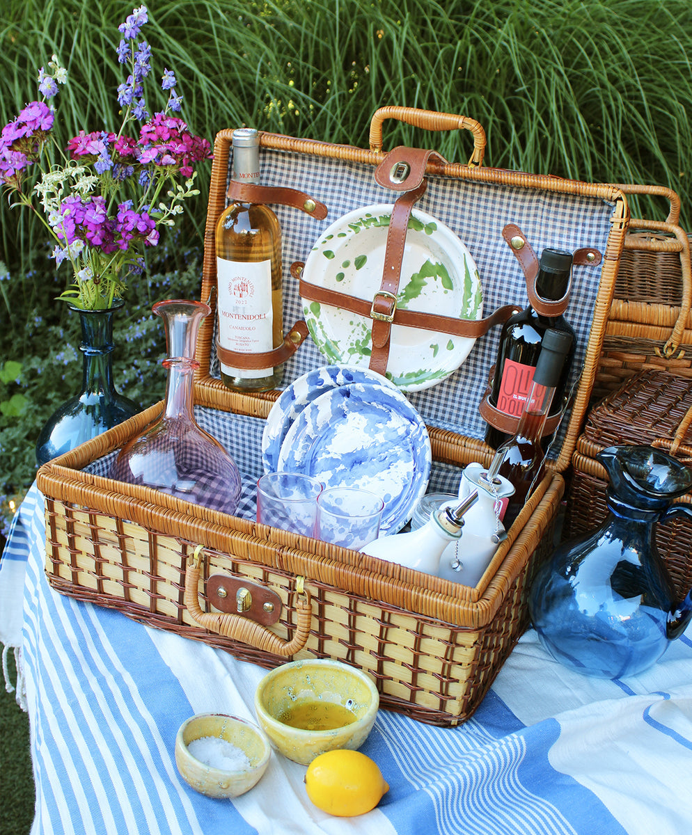 Custom Vintage Picnic Basket