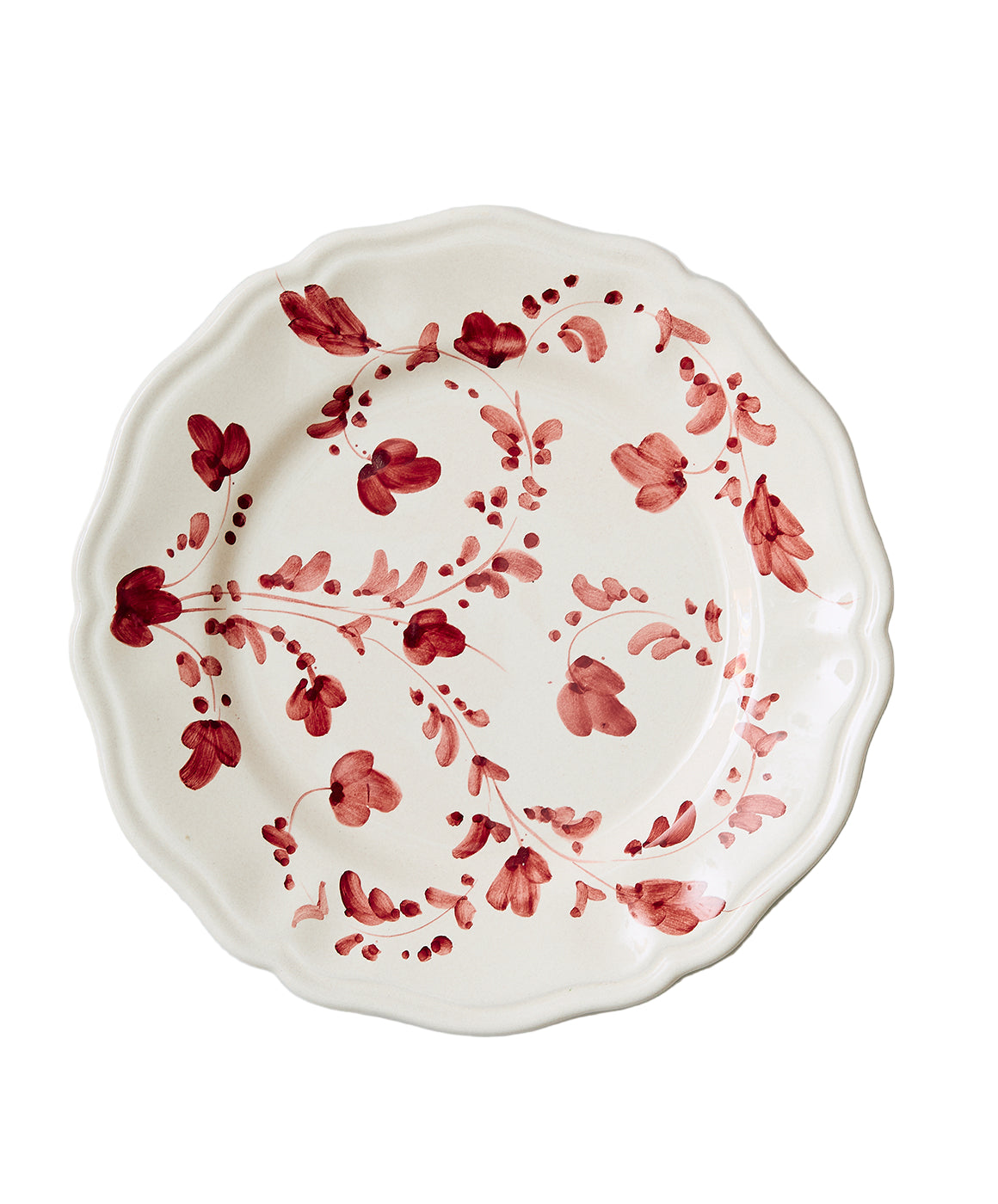 Flora Dinner Plate in Burgundy