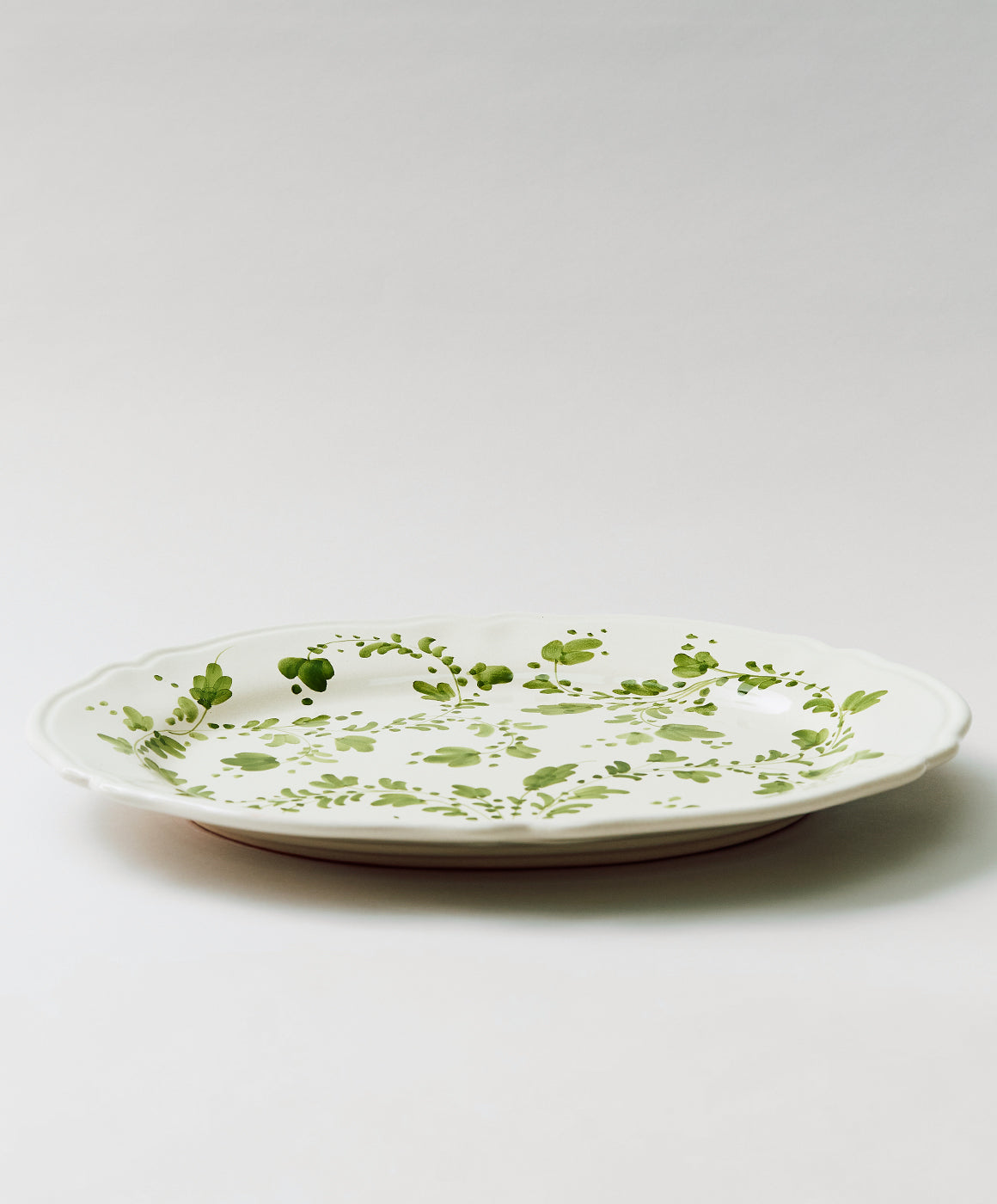 Flora Small Oval Platter in Ivy