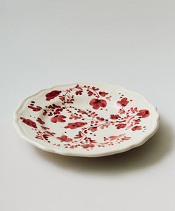 Flora Side Plate in Burgundy