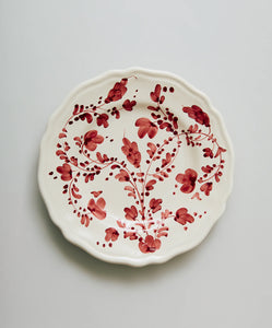 Flora Side Plate in Burgundy