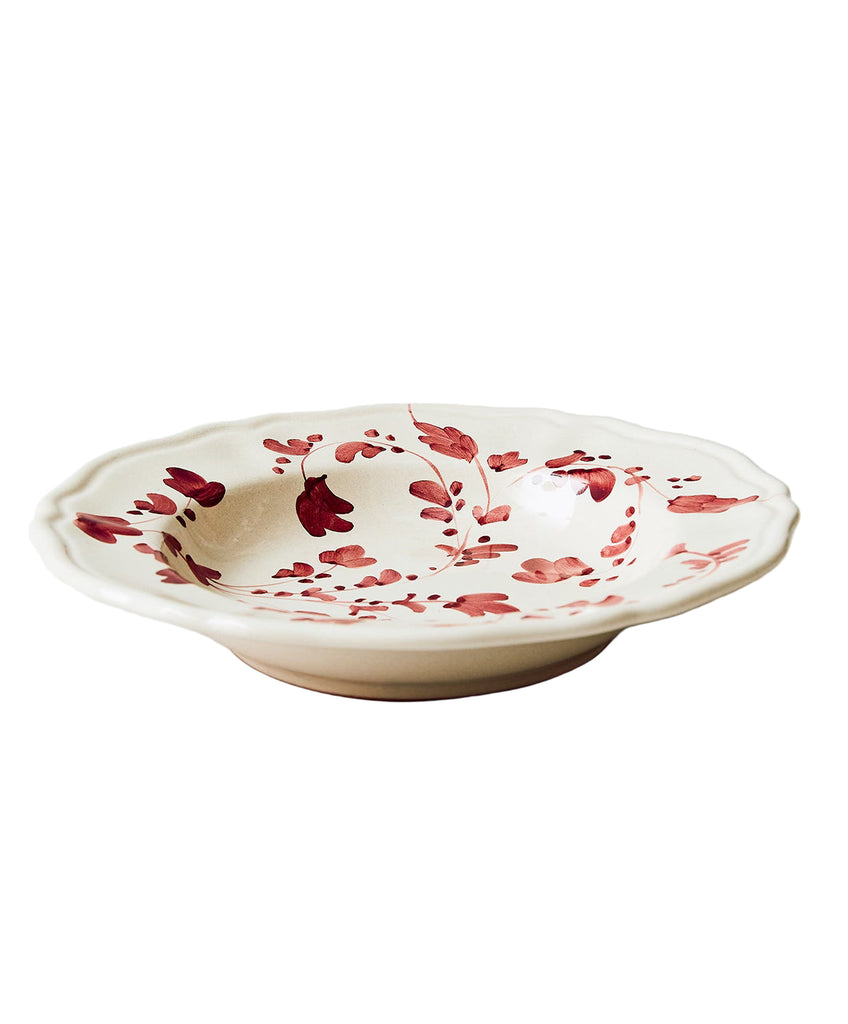 Flora Pasta Bowl in Burgundy