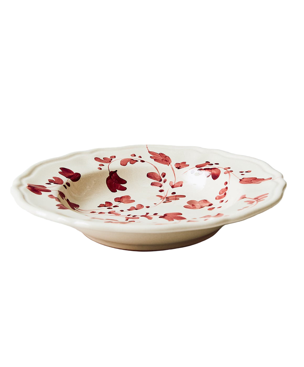 Flora Pasta Bowl in Burgundy