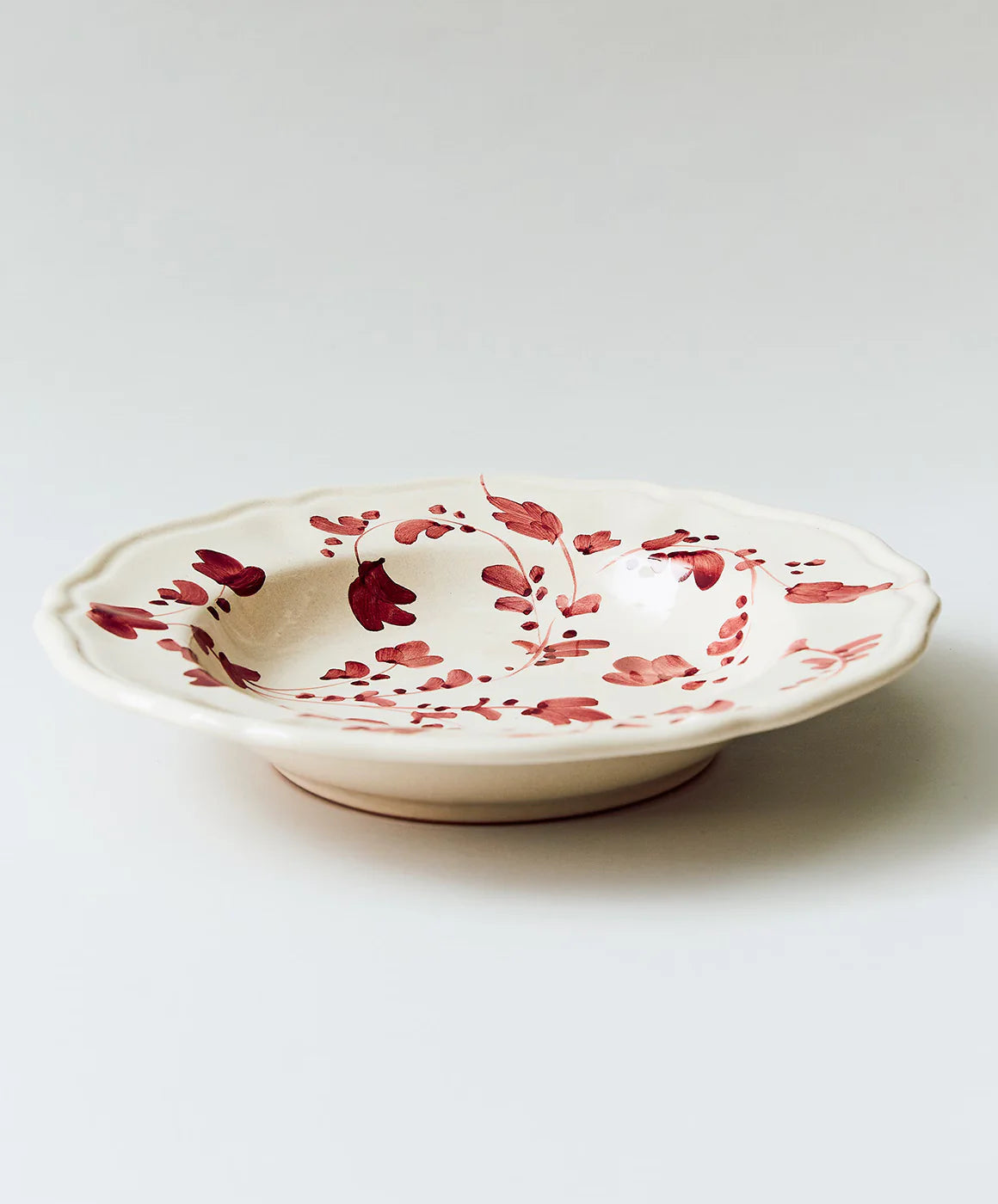 Flora Pasta Bowl in Burgundy