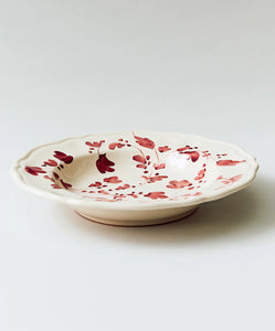 Flora Pasta Bowl in Burgundy