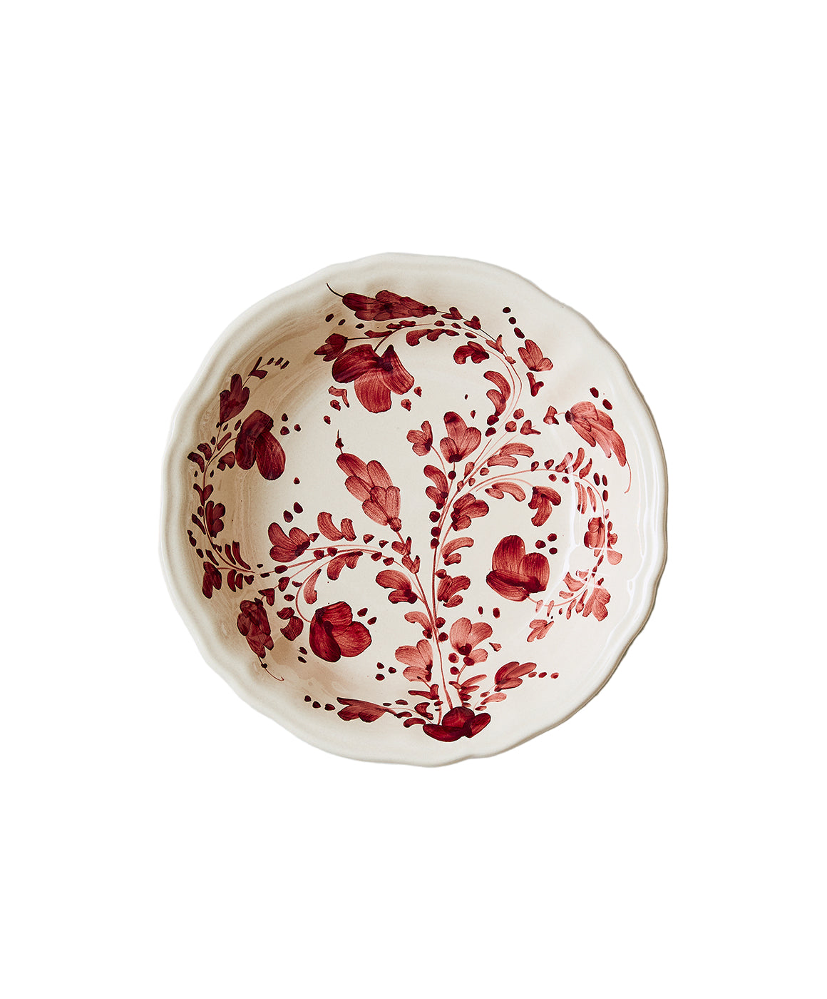 Flora Small Serving Bowl in Burgundy