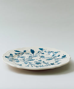 Flora Small Serving Plate in Blue