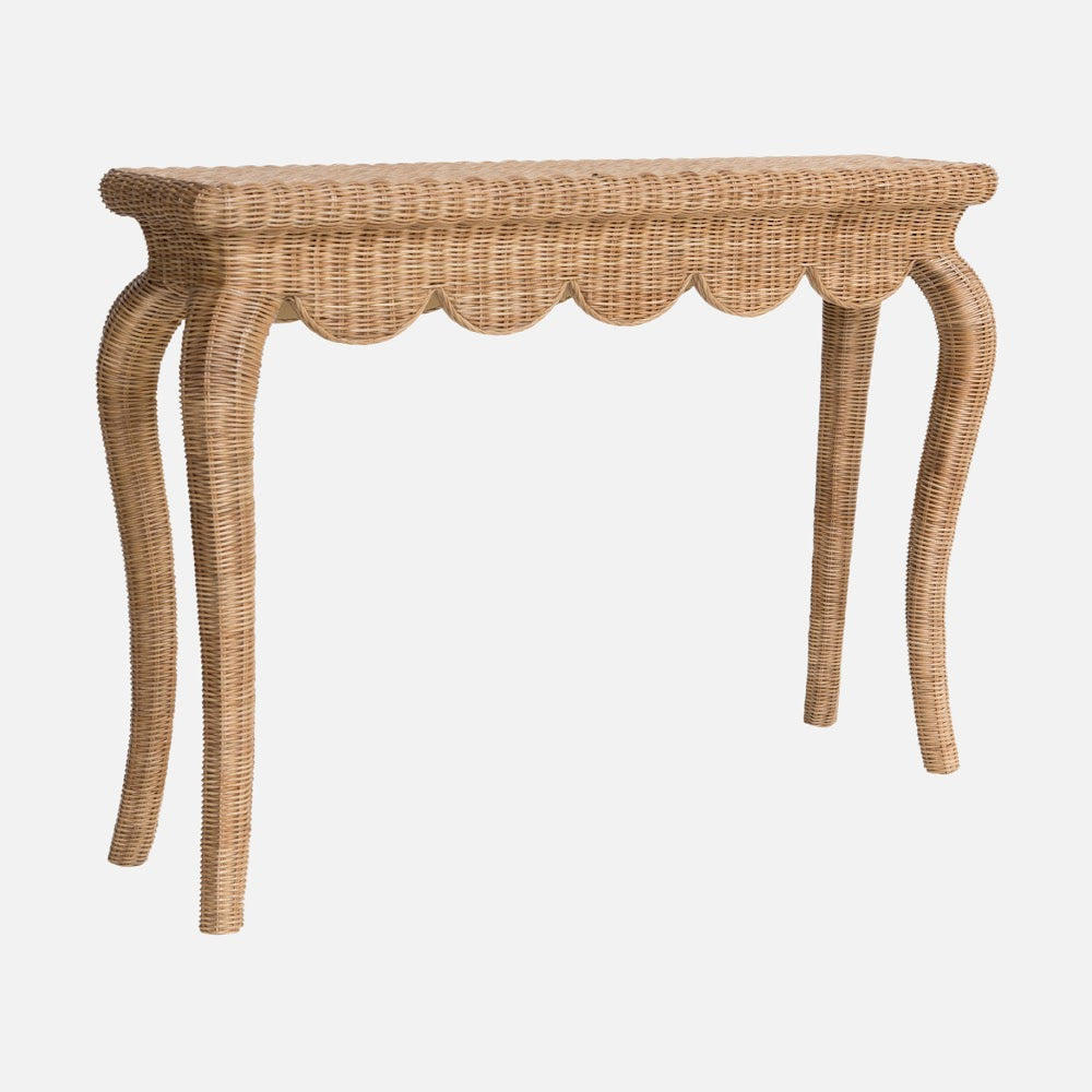 Amelia Scalloped Wicker Table by Society Social