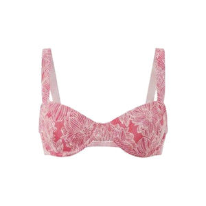 The Dorset Bikini Top in Garden Jacquard Peachy