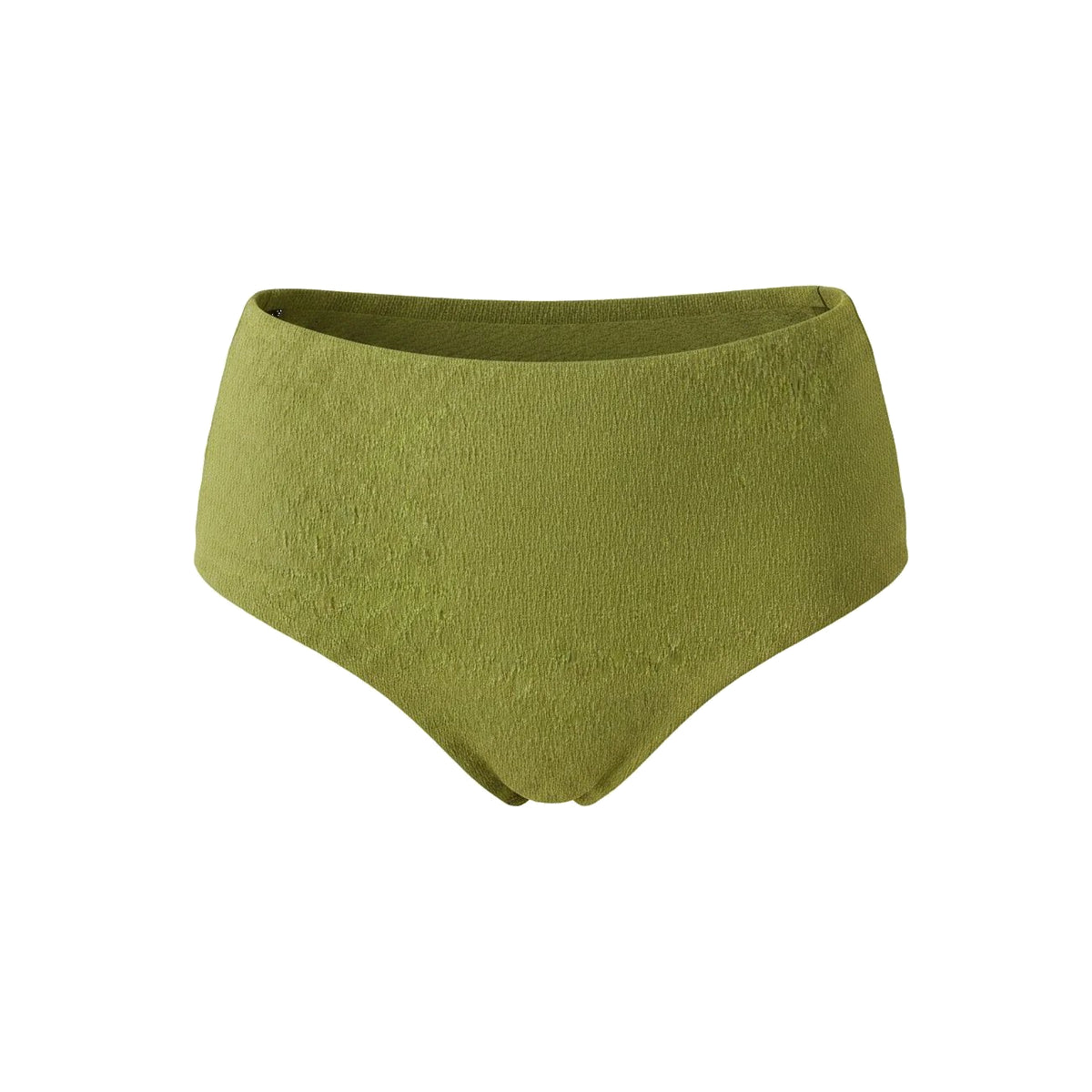 The High Waist Bikini Bottom in Shimmer Cactus