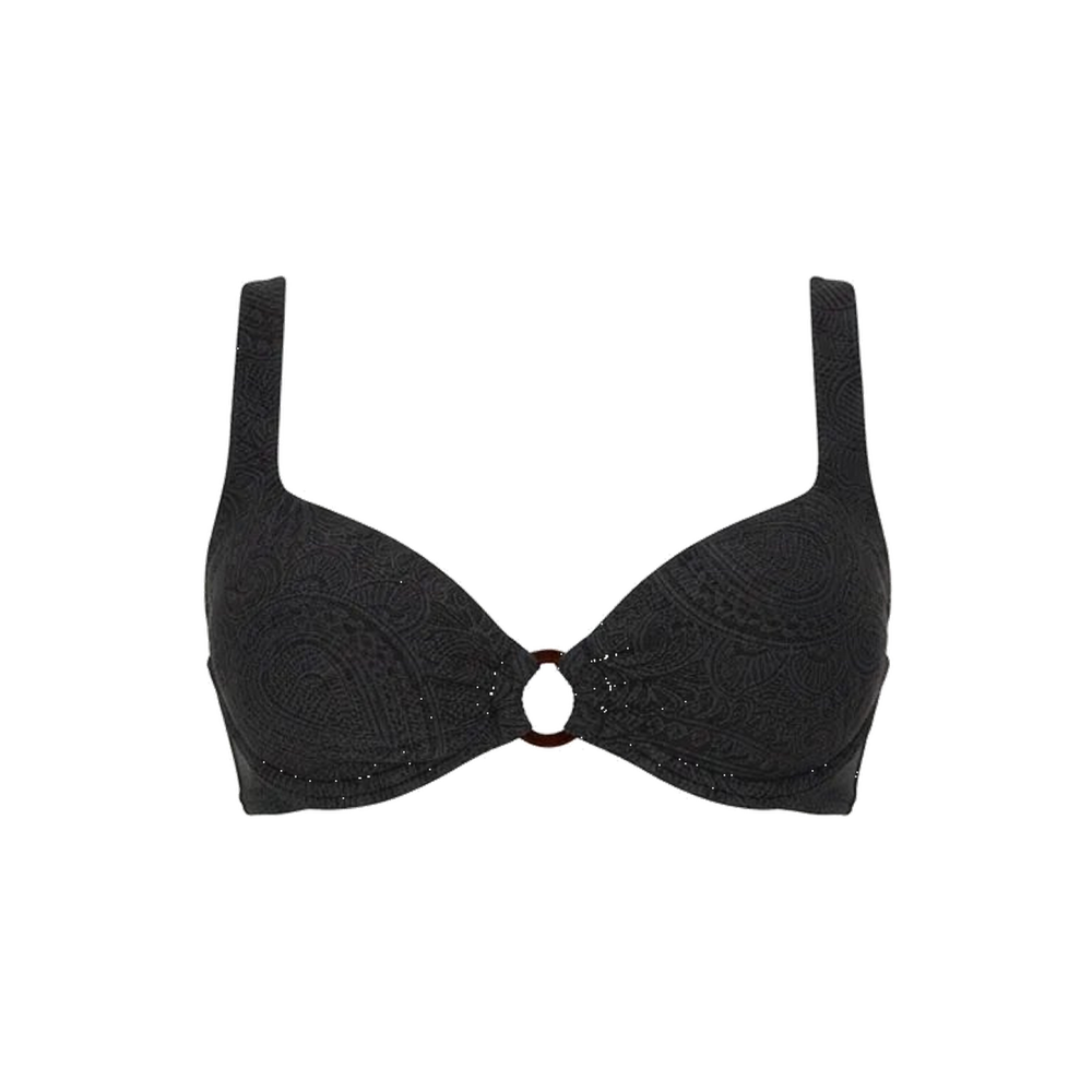 The Lori Bikini Top in Black Paisley
