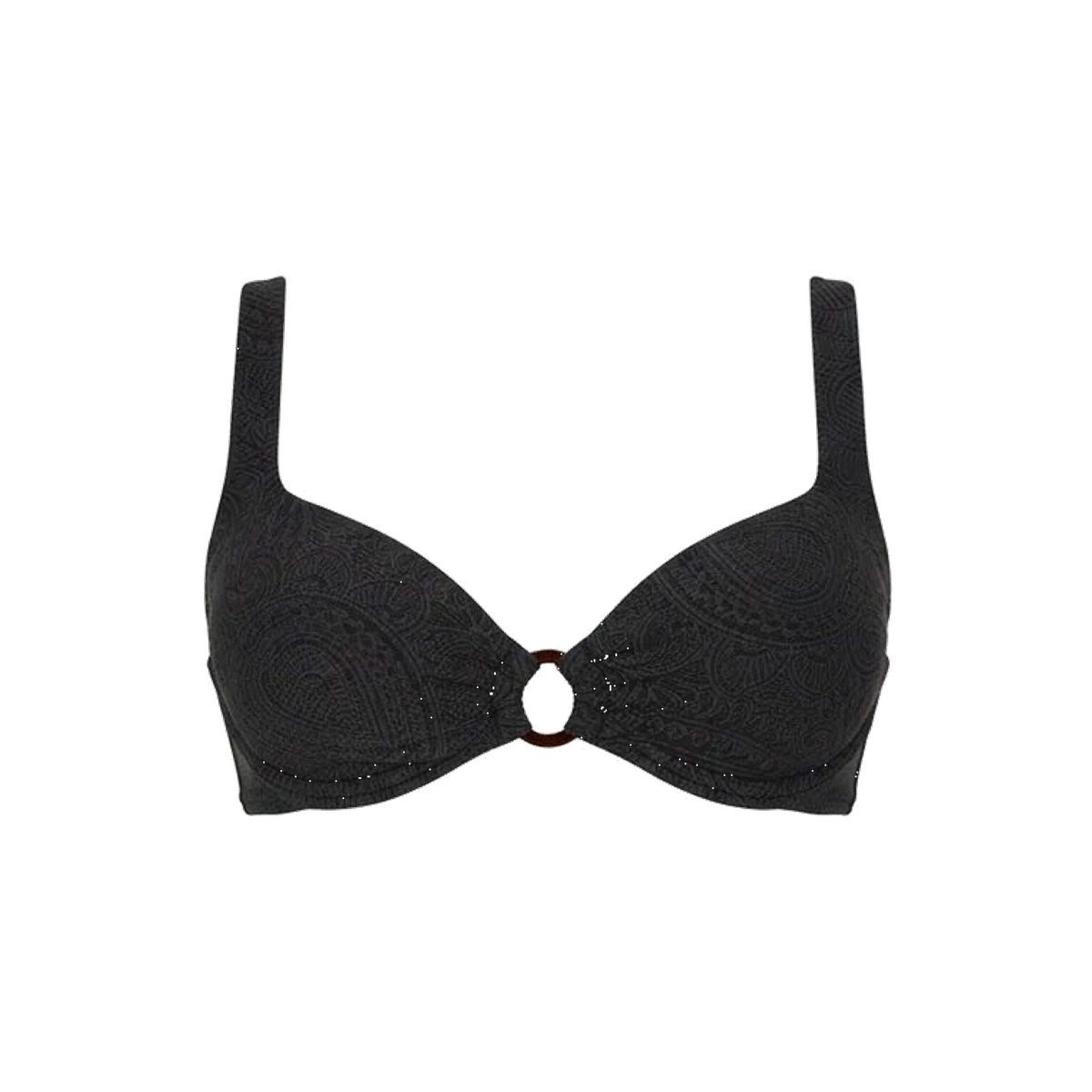 The Lori Bikini Top in Black Paisley